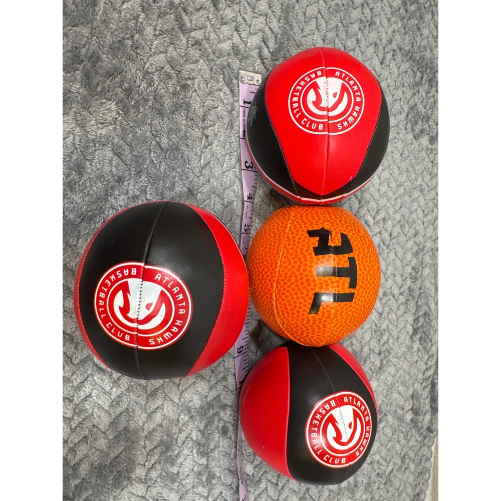 Atlanta Hawks‎ NBA Mini Soft Basketball Set of 4 Jarden Sports Red Black Orange
